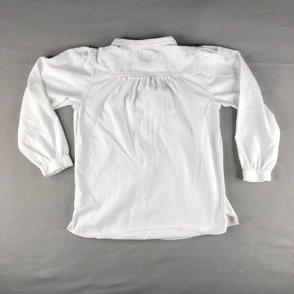 Gap Womens Small White Denim Peasant Shirt, Capsule, Minimalist - Picture 2 of 7